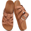 Kuailu Gladiator Sandals For Women With Comfortable Arch Support Summer Beach Walking Fisherman Slides Boho Outfits Flats Slip On Cushion Shoes Indoor Outdoor