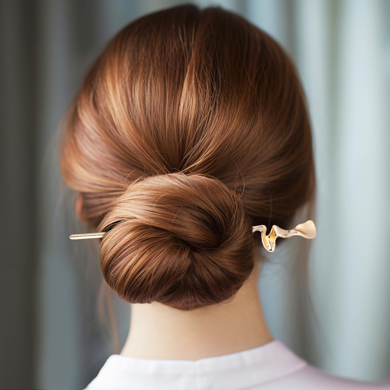 2Pcs Chinese Hair Sticks: Gold Hair Chopsticks - Geometric Metal Pins For Women Bun Maker Chignon Maker Accessories