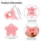100Pcs Colorful Mini Flower Hair Clips, Tebiekoy Small Hair Clips Mini Claw Clips Cute Jaw Clips Hair Pins Hair Barrettes Hair Accessories For Women Teens