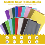 tujol Royal Blue 6 Pack Plastic Table Cloth 54" x 108", Disposable Tablecloths Rectangle Table Cover, Plastic Tablecloths for Parties