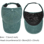 2 Pack Backless Cap For Women Natural Curly Hair Hat Baseball Cap Afro Puff Ponytail Hat