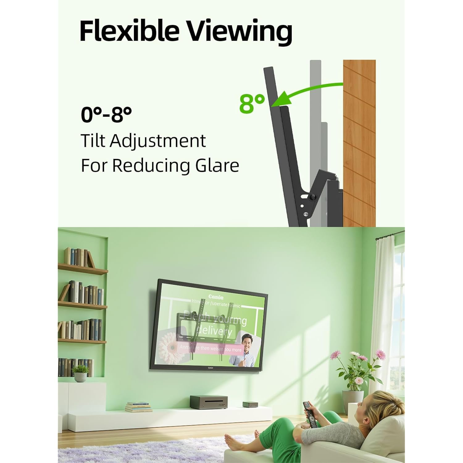 Usx Mount Ul Listed Tv Mount Low Profile For Most 26-60" Flat Screen Led, Lcd, Curved Tvs, Tv Wall Mount Bracket Tilt Vesa 400X400Mm- Up To 99Lbs, Quick Lock And Release To Mounts On 12" 16" Stud