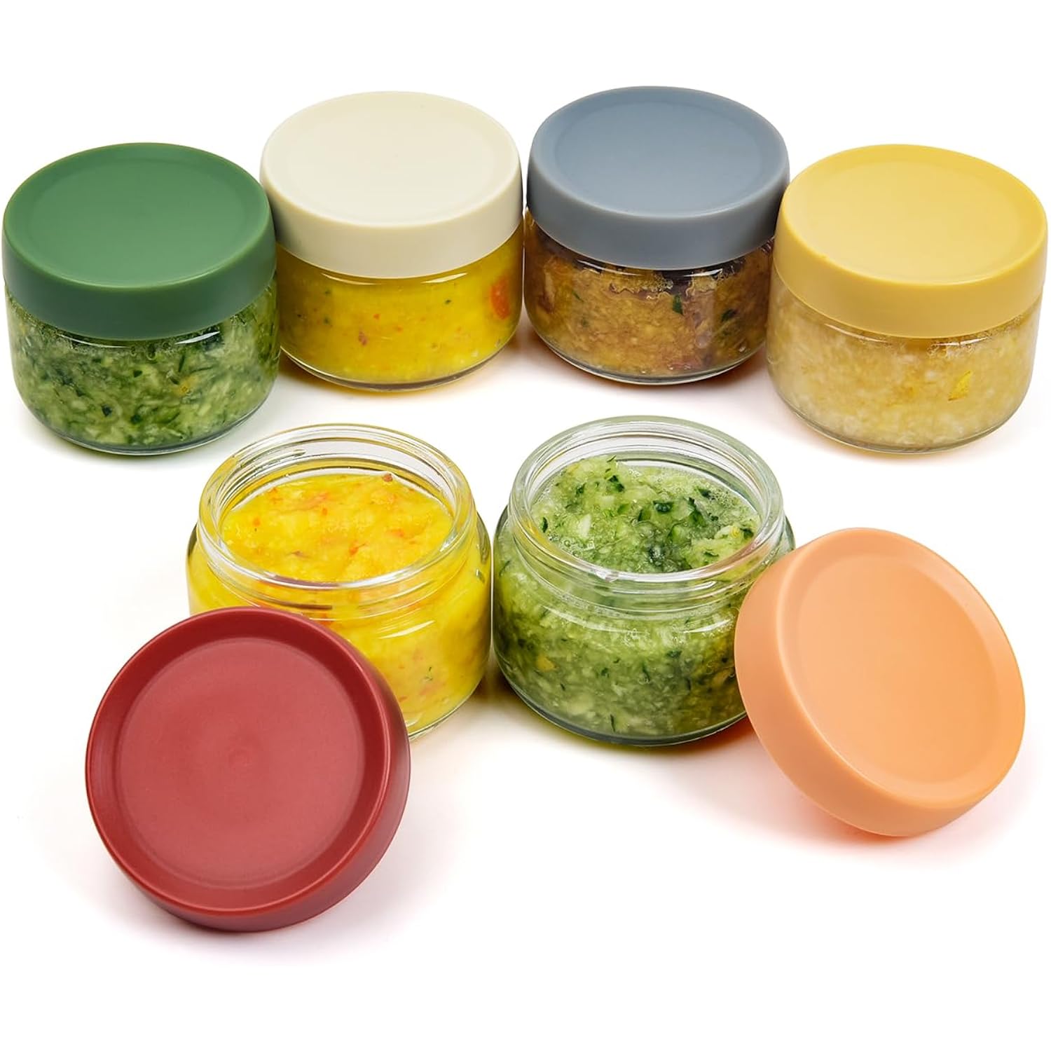 2 Oz Glass Dressing Containers With Lids, Sauce Jars For Lunch, 6Pk | Airtight ,Bpa Free,Perfect For Salad Dressing Sauce Dip Condiment To Go Lunch Box Accessories , Dishwansher Safe