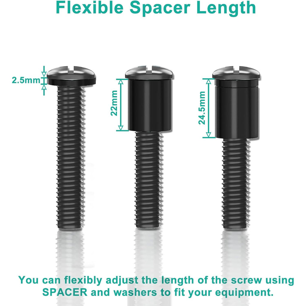 WALI Universal TV Mounting Hardware Kit Set Includes M4 M5 M6 M8 TV Screws and Spacer Fit Most TVs up to 80 inch (UVSP), Black