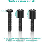 WALI Universal TV Mounting Hardware Kit Set Includes M4 M5 M6 M8 TV Screws and Spacer Fit Most TVs up to 80 inch (UVSP), Black
