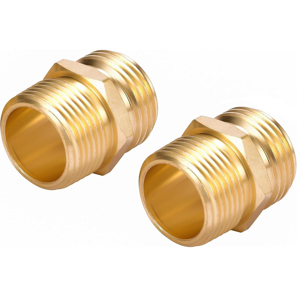 2 Pack 3/4" Ght To 3/4" Npt Male Connector, Brass Garden Hose Fitting, Male Hose Adapter | Ght To Npt Adapter Brass Fitting, Garden Hose To Pipe Fittings Connect
