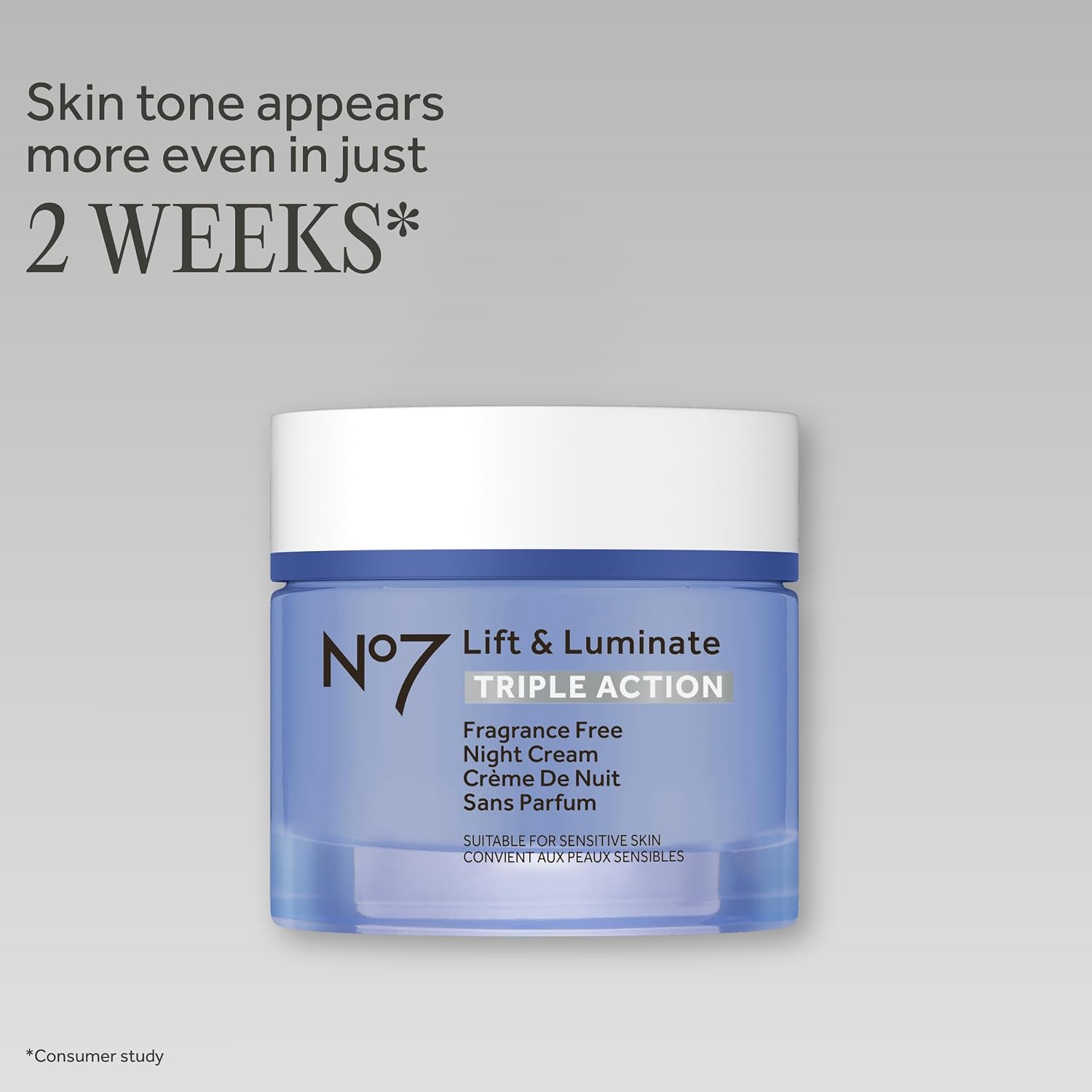 No7 Lift And Luminate Triple Action Fragrance-Free Night Cream – Anti-Wrinkle Collagen Peptide Brightening Moisturizer With Hyaluronic Acid, Hibiscus, And Vitamin C (50Ml)