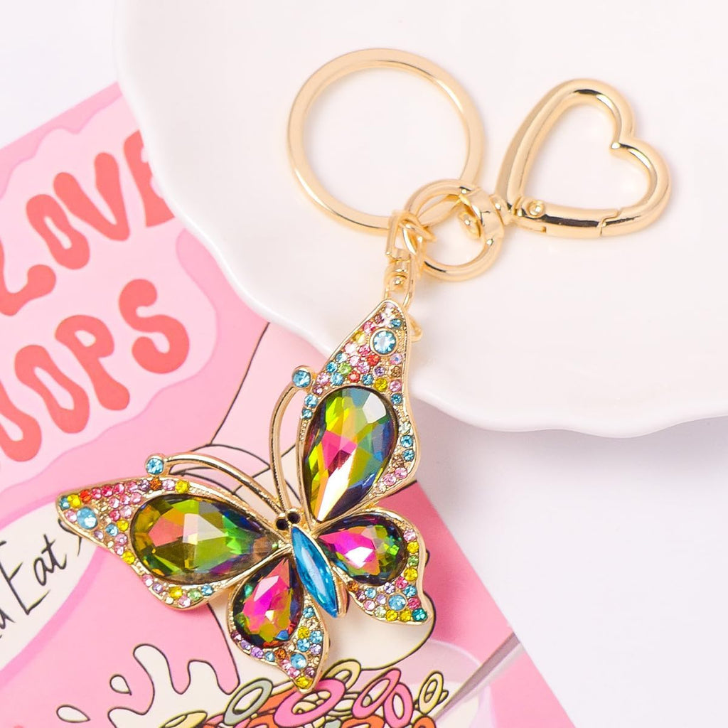 Shimmering Keychain for Women Girls,Sparkly Bag Charm & Car Pendant, Gift for Friends Daughter Loves