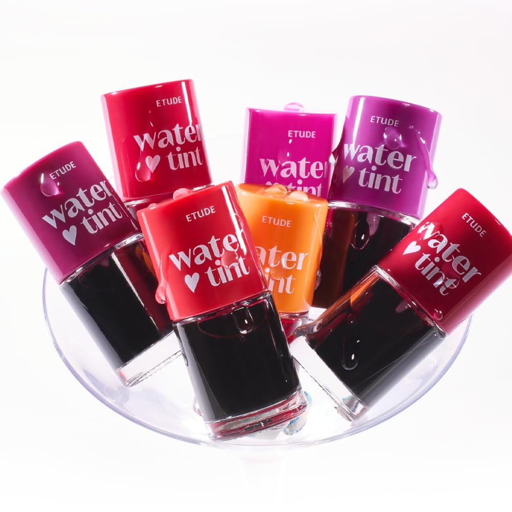 Etude Dear Darling Water Tint 3 Set (Strawberry Ade, Cherry Ade, Red Grapefruit Ade, 9G*3) | Vivid Color Lip Stain With Moisturizing Weightless & Non-Sticky Finish | Korean Makeup, Perfect For Gift