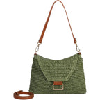 Eiyye Straw Crossbody Purse For Women Handwoven Shoulder Bag Green
