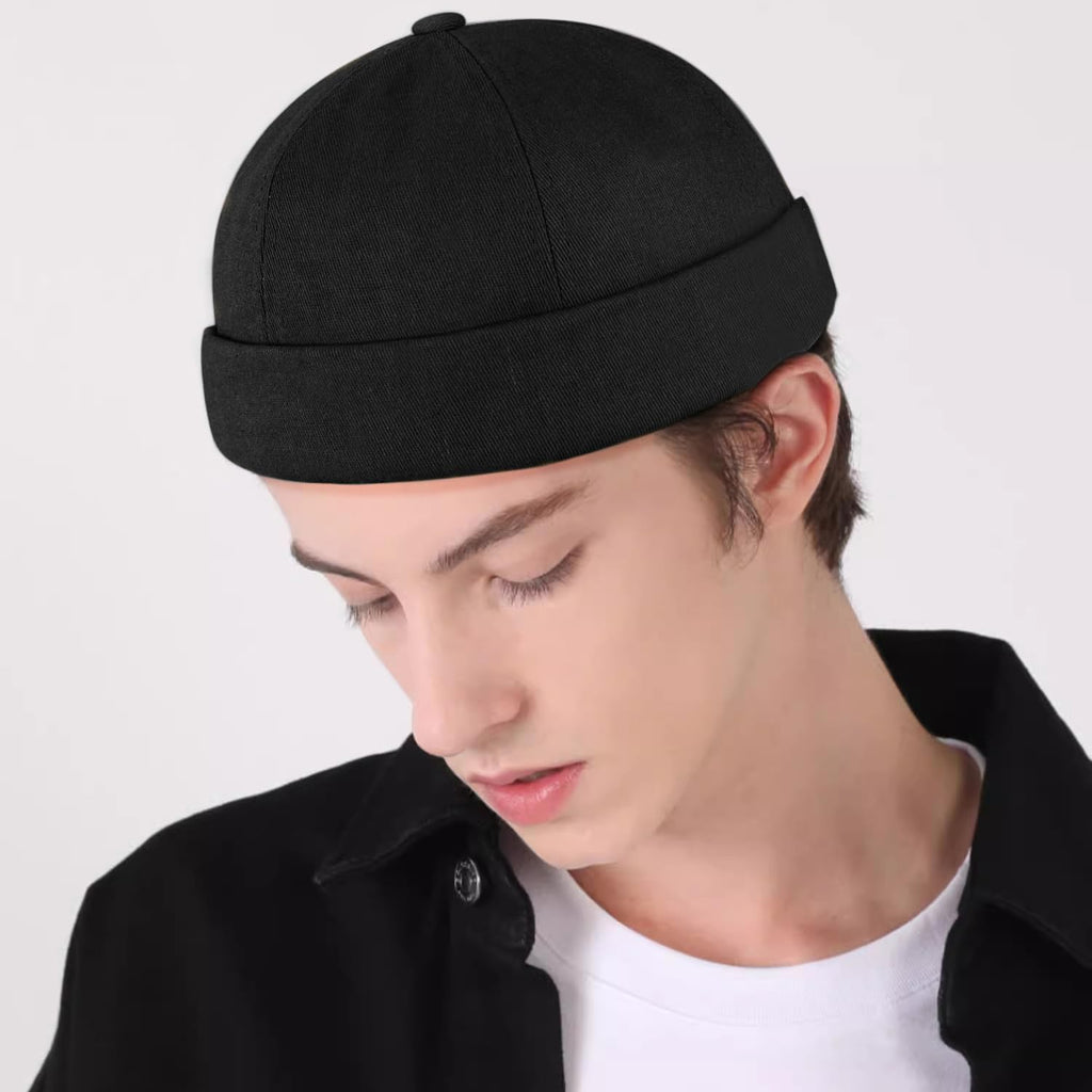 Dome Brimless Hats For Women Men Beanie Docker Cap Sailor Skull Cap