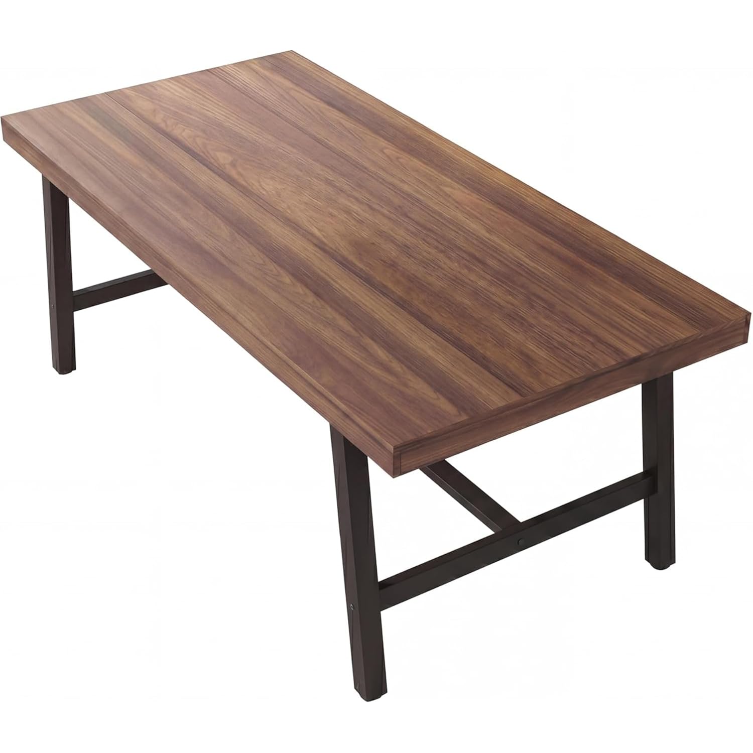 Garveehome Industrial Dining Table For 6-8, 70.87" Heavy Duty Rectangular Kitchen Table With 2"×2" Metal Legs & Wood Top, Large Dining Table For Home Office, Dining (Brown, 71" Non-Extendable)