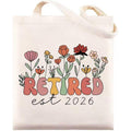 Retirement Gift For Woman 2026, Cool Retirement Gifts For Women, Canvas Tote Bag Best Gifts