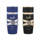 Lattafa Asad 5Th Anniversary Edition – Spicy, Woody, Amber, Sweet – 2 Piece Eau De Parfum Gift Set For Men (Asad + Asad Zanzibar, 2 × 3.4 Ounce / 100 Ml Sprays)