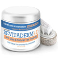Revitaderm 4D 40% Urea Advanced Foot Cream for Cracked Heels & Dry Skin, Intensive Repair for Rough, Callused Feet, Fast Absorbing, Fragrance Free, Made in USA, 4 oz with Pumice & Brush, 1 Pack