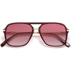 SOJOS Sunglasses for Women & Men, Square, Retro, Polarized Lens, Trendy Aviator, 90s Shades Red/Red