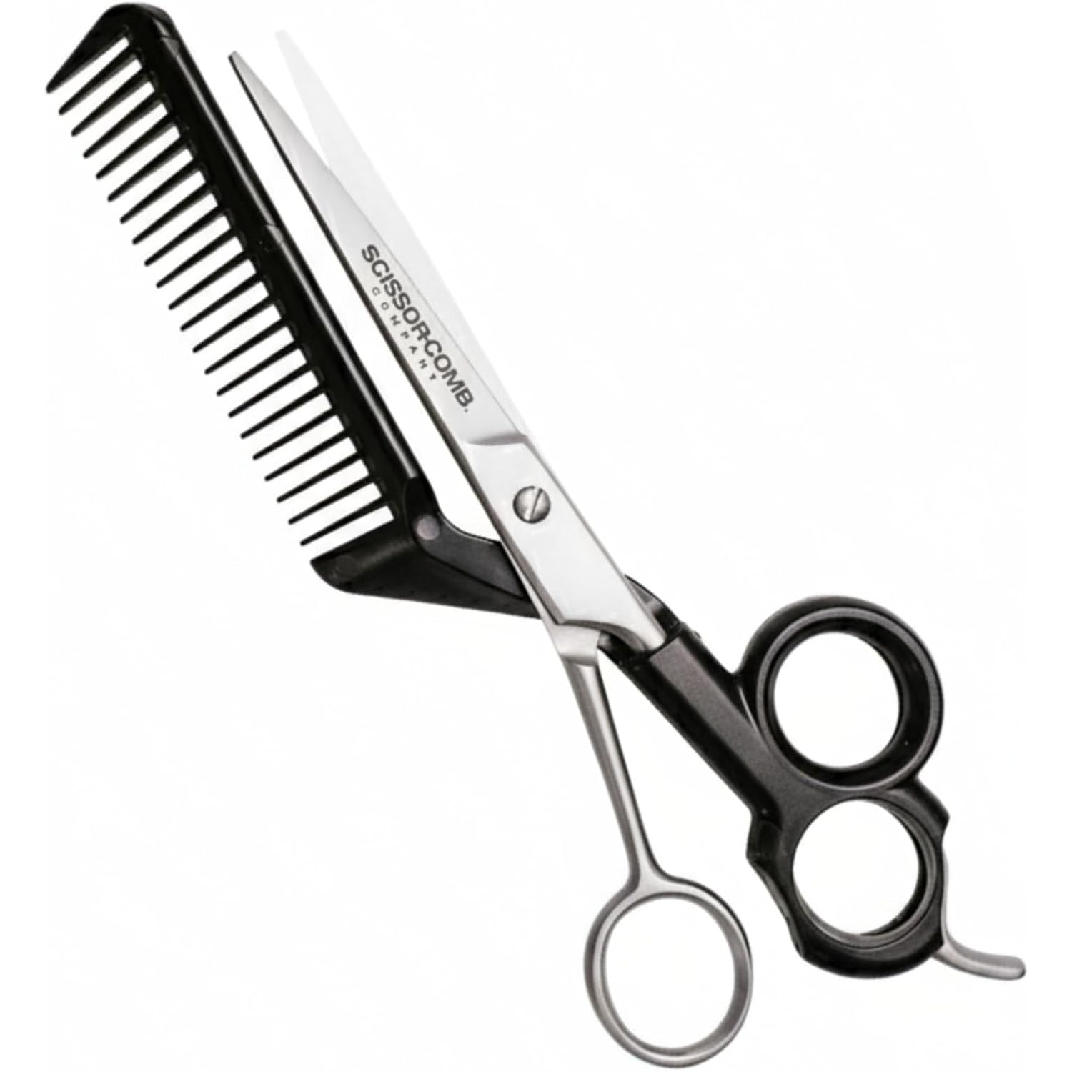 Scissor Comb 2 In 1 Hair Scissors With Comb Attached - Cut And Trim Hair At Home With Great Diy Hair Cutting Tool - Professional 440C Stainless Steel Shears With Comb