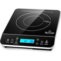 Duxtop Portable Induction Cooktop, Countertop Burner Induction Hot Plate with LCD Sensor Touch 1800 Watts, Silver 9600LS BT-200DZ