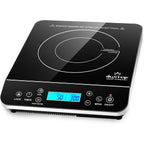 Duxtop Portable Induction Cooktop, Countertop Burner Induction Hot Plate with LCD Sensor Touch 1800 Watts, Silver 9600LS BT-200DZ