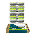 DORCO Pace 6 Pro - Six Blade Razor System with Trimmer - 12 Pack Refill (No Handle)