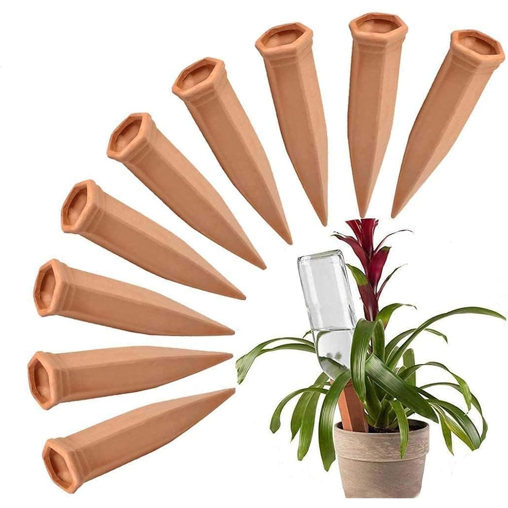 10 Pieces Of Plant Watering Piles, Plant Watering Devices,Plant Water Seepage Devices, Clay Self Watering Nails, Used For Automatic Watering Systems For Indoor And Outdoor Plants In Vacation Homes