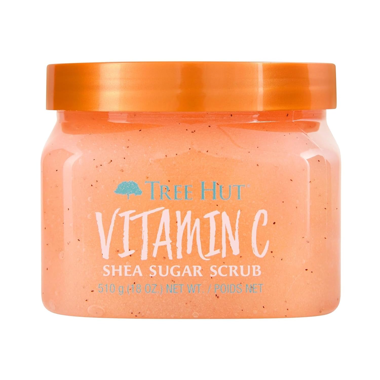 Tree Hut Vitamin C Body Scrub, Exfoliating & Hydrating Sugar Scrub W/ Shea Butter, Vitamin C & Essential Oils, Smooth Skin, Body Exfoliator For All Skin Types, Self Care Gifts For Women, Vegan, 18 Oz