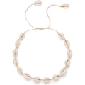 Nackiy Handmade Sea Shell Necklace for Women Summer Adjustable Natural Shell Collar Necklace