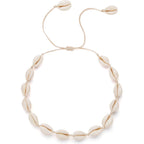 Nackiy Handmade Sea Shell Necklace for Women Summer Adjustable Natural Shell Collar Necklace