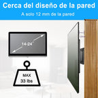 Tetvik Monitor Wall Mount Most 14-24“ Tvs Computer Universal Low Profile Rv Tv Wall Mount Vesa Up To 100X100Mm Max Weight 30Lbs Fits 15 19 20 22 23 Inch Camper Small Monitor Mount Bracket