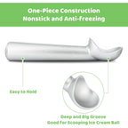 Ice Cream Scoop,7 Inches Nonstick Anti-Freeze One Piece Aluminum Scooper Spoon, Heavy Duty Durable Design, Easy Clean, For Gelato, Cookie Dough, Sorbet, Almond (Silver)