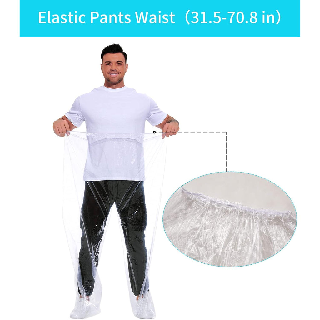 Raincoat Set Disposable 2 Pack Plus Size Adult Rain Ponchos With Hood Rain Coats Emergency Waterproof Rainpants Suit
