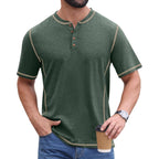 Sailwind Mens Henley Shirts Casual Lightweight Summer T-Shirt Cotton Maverick Short Sleeve