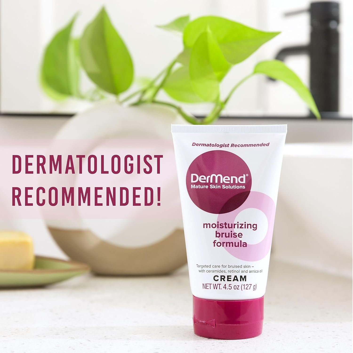 Dermend Arnica Bruise Cream With Vitamin K – Bruise Cream For Thin & Mature Skin – Moisturizing Formula With Retinol, Ceramides & Arnica Oil – Dermatologist Recommended – 4.5 Oz