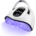 Sunrich UV Gel Nail Lamp 120W LED Nail Light Fast Dryer for Gel Polish Curing with 4 Timers Portable Handle Large Space Automatic Sensor (White)