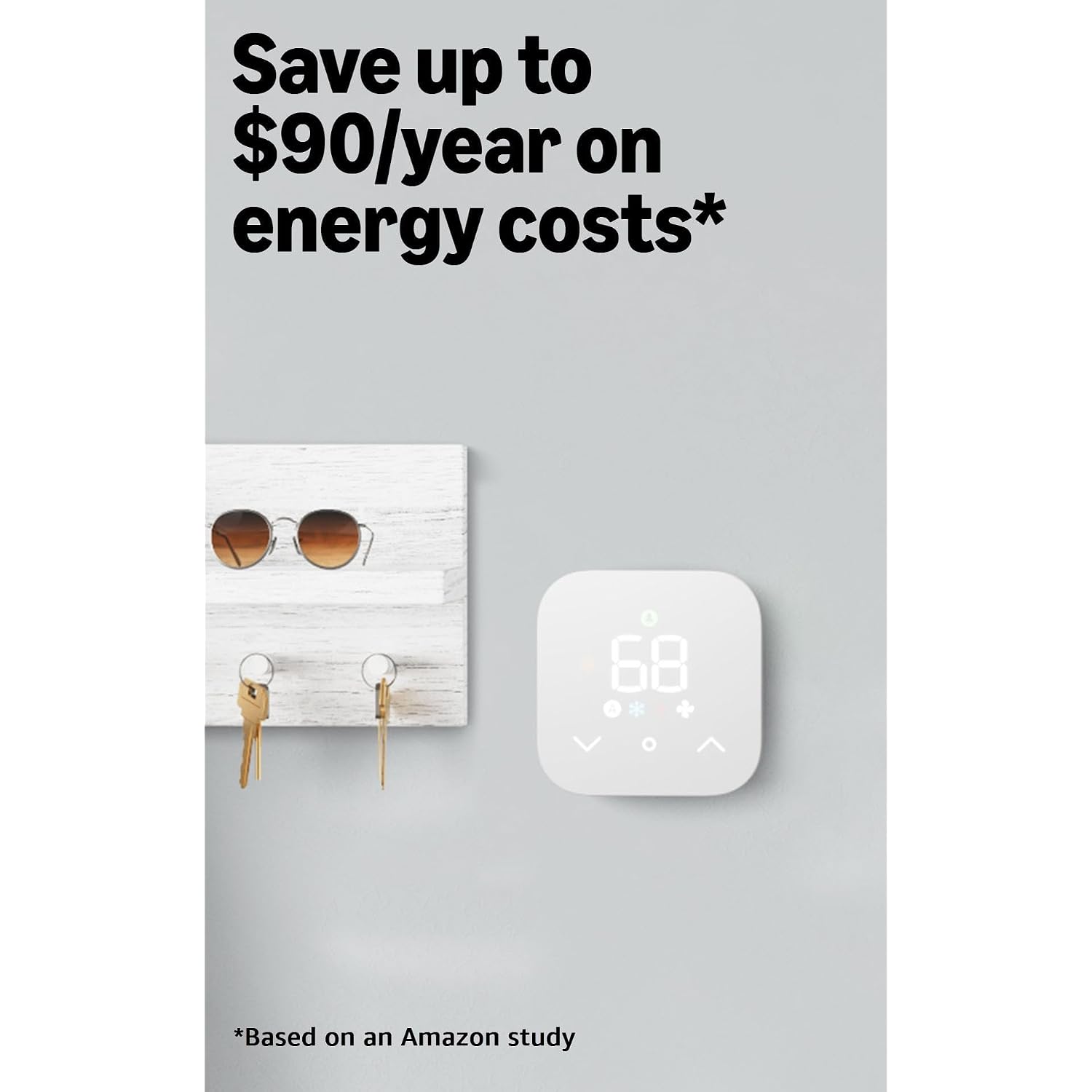 Amazon Smart Thermostat – Save Money And Energy - Works With Alexa And Ring - C-Wire Required
