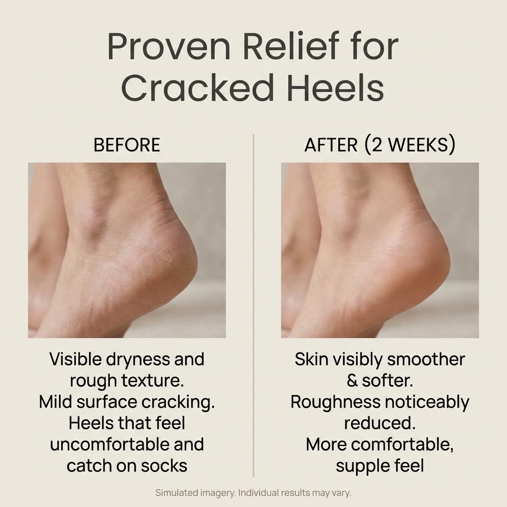 SEACRET Dead Sea Foot Cream - Deep Moisture Heel Repair with Tea Tree Oil, Shea & Cocoa Butter, Rapid Absorption Formula for Dry, Cracked & Rough Skin, Hypoallergenic, Paraben-Free & Vegan, 3.4 fl oz