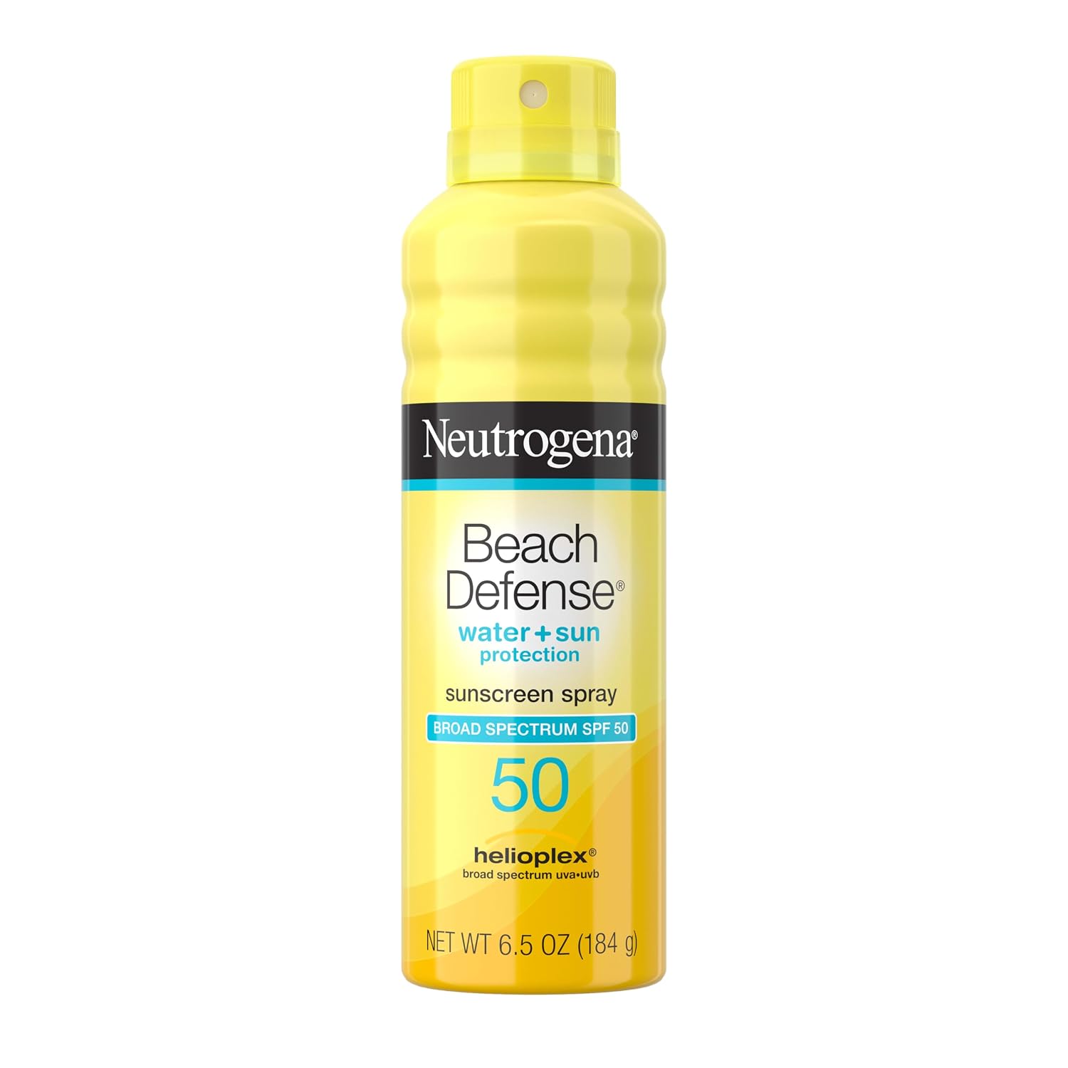Neutrogena Beach Defense Sunscreen Spray Spf 50 Broad Spectrum Uva Uvb Protection Lightweight Water Resistant Up To 80 Minutes Oil-Free Beach-Strength Sun Protection For Whole Family, 6.5 Oz