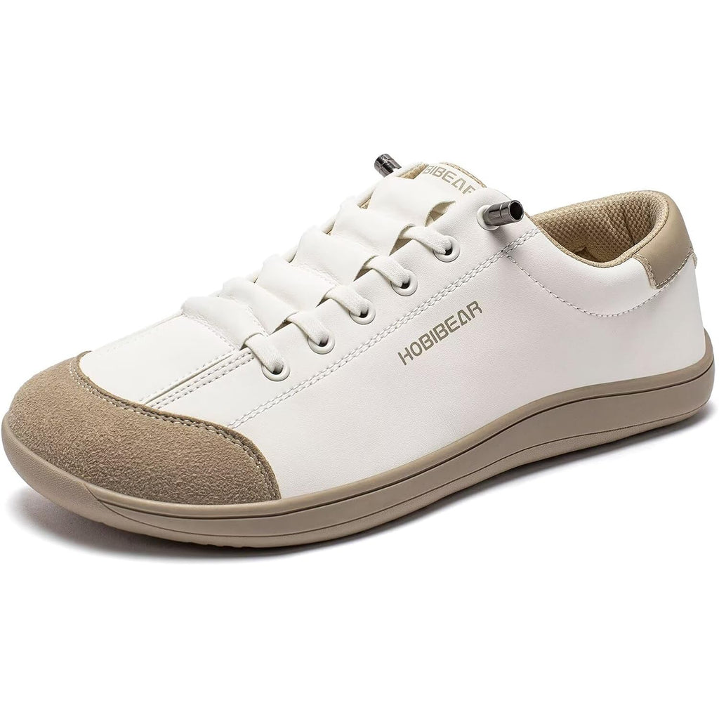 Hobibear Leather Barefoot Shoes Lightweight Wide Toe Box Zero Drop Slip-On Shoes For Women
