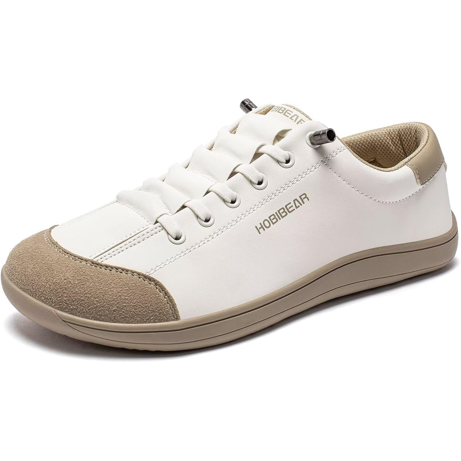Hobibear Leather Barefoot Shoes Lightweight Wide Toe Box Zero Drop Slip-On Shoes For Women