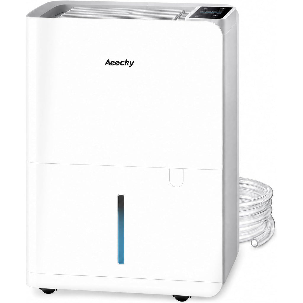 50 Pint/Day, 3500Sq.Ft Compressor Dehumidifier With Drain Hose | 0.8 Gallon Water Tank Capacity, For Basement, Home, Bedroom, Bathroom, Rv, Garage, Intelligent Humidistat, Quiet