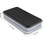 Siveit CD Case, DVD Case Holder 96 Capacity Hard Plastic CD DVD Disc Cases Storage Binder Wallet for Car Home Office Travel (Black)