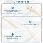 ZKENIRD 6 Pcs 2-in-1 Nasal Cutter, Upgrade Double Sided Nose Knife, 360 Nostril Hair Remover Tool, Trimmer for Men, Women, Soft Cleaning Brush (Cream)