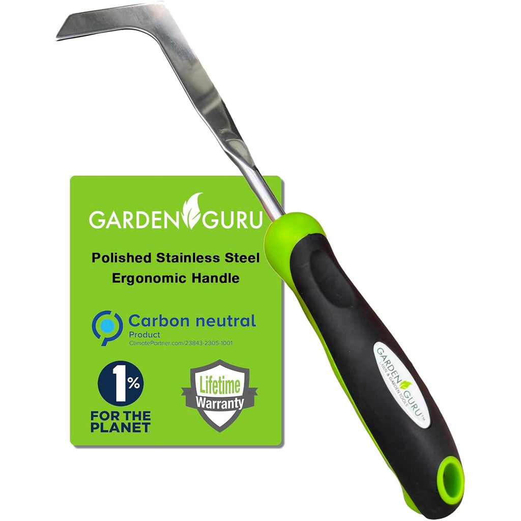 Garden Guru Patio Crack Weeder Tool With Ergonomic Handle – Stainless Steel Weed Puller For Patio Sidewalk Driveway Cracks | Rust Resistant