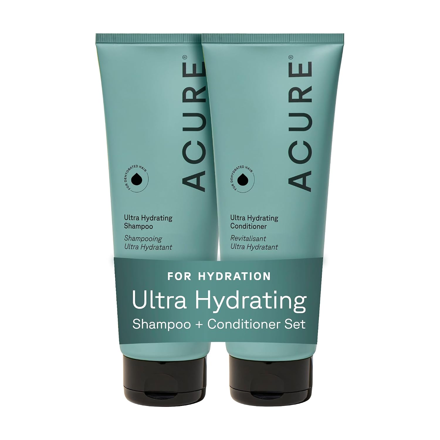 Acure Ultra Hydrating Shampoo And Conditioner Set - Moisturizing Set With Argan Oil For Women & Men With Dry, Damaged, Straight Or Curly Hair, 100% Vegan, Paraben Free, Sulfate Free - 8 Fl Oz (2 Pack)