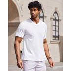 Coofandy Mens V Neck T Shirts 100% Cotton Tee Shirt Plain Short Sleeve Casual Shirts
