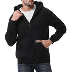 Tuaova Men'S Loose Fit Heavyweight Full Zip Fleece-Lined Hoodie Sweatshir