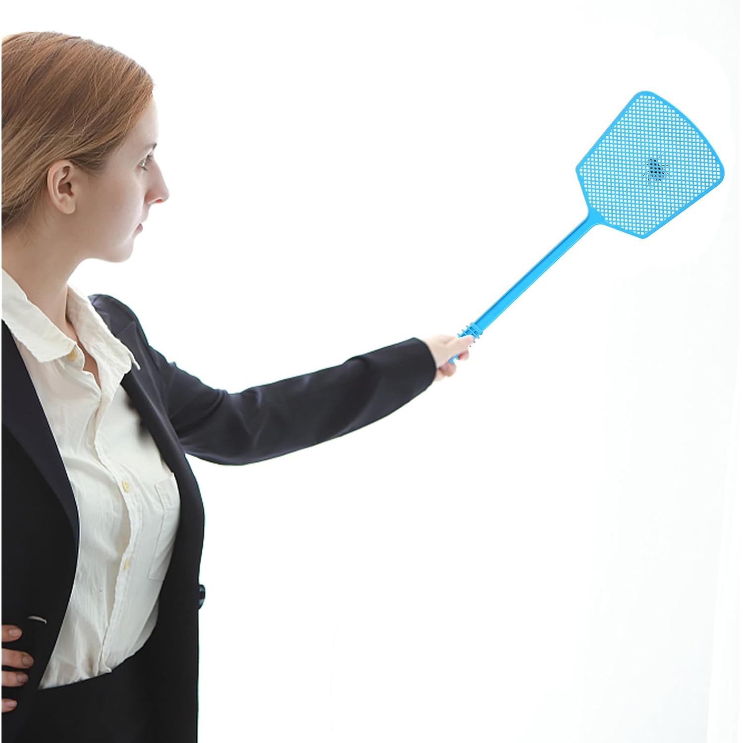 Fly Swatter,Plastic Flyswatters Multi-Pack,6 Bulk Vibrant Colorful Fly Killer,Long Handle Bug Swatter For Indoor And Outdoor