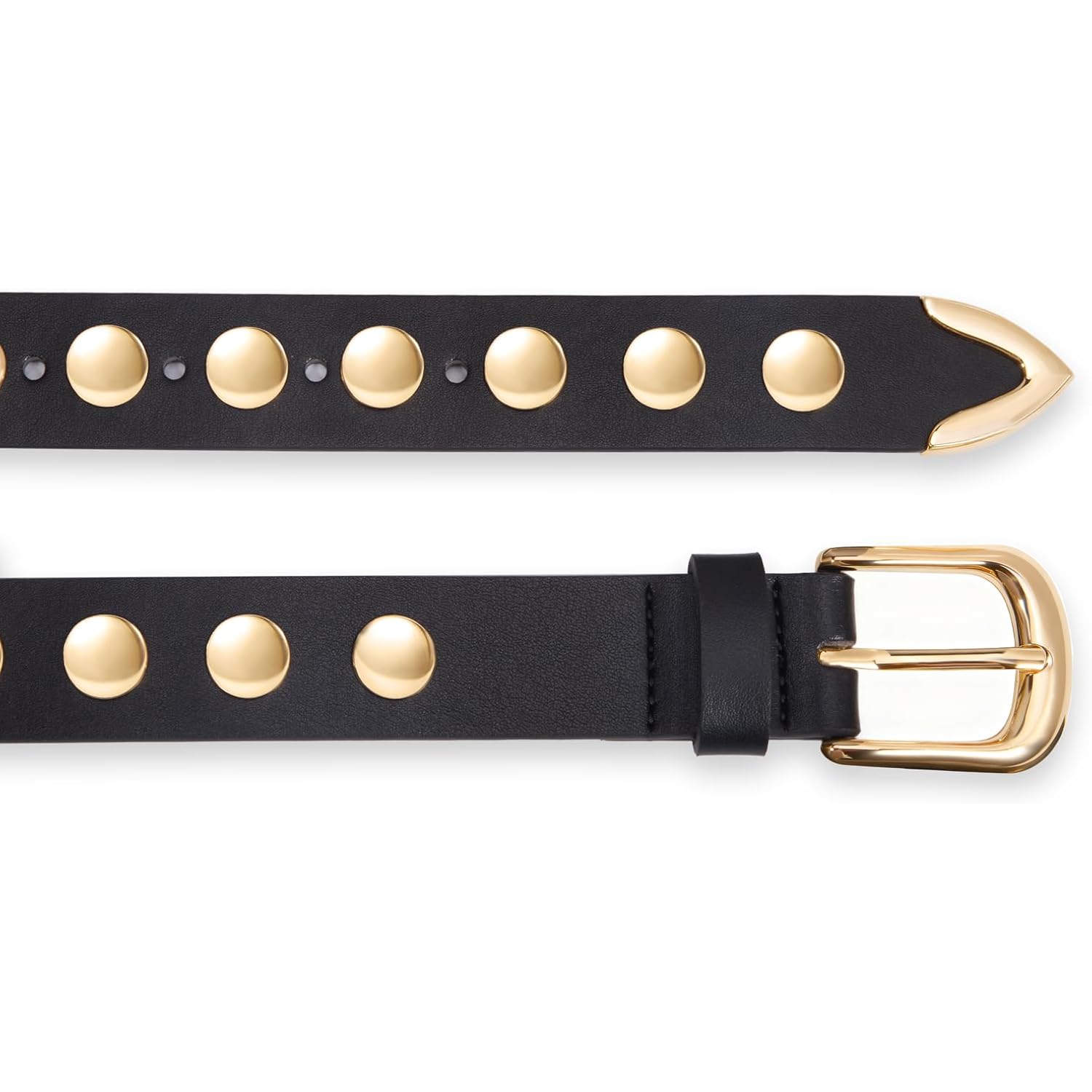VATAN Women Leather Belt for Jeans Dresses Pants Fashion Ladies Casual Waist Belt with Gold Buckle
