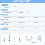 Closet Rods For Hanging Clothes, 17 To 84 Inch Heavy Duty Stepless Adjustable Closet Hanging Rod, 1.3 Inch Diameter Metal Closet Rod For Wardrobes Laundry Bedroom Rv, White
