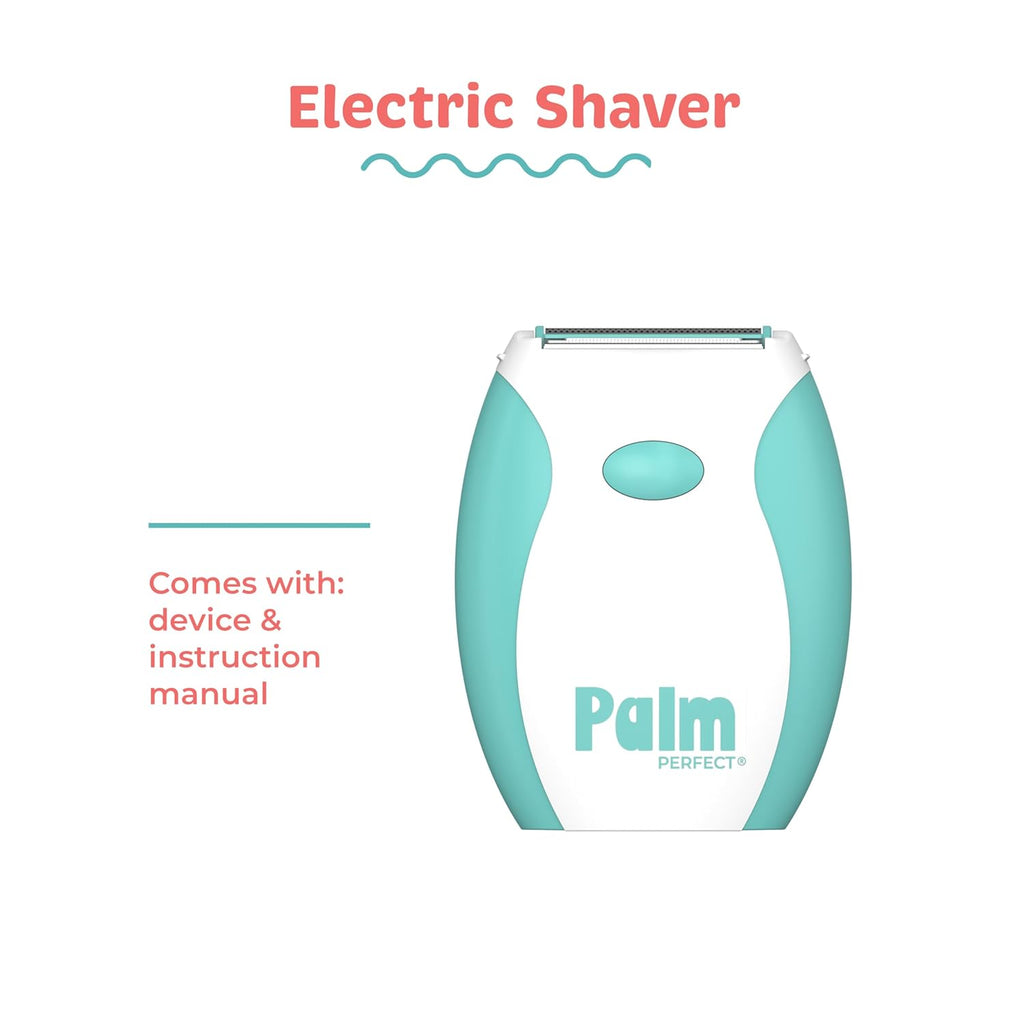 PalmPerfect Electric Shaver for Women – Bi-Directional Triple Blade Razor for Legs, Underarms & Bikini Line – Wet/Dry Portable Shaver with Non-Slip Rubber Grip – Battery Powered